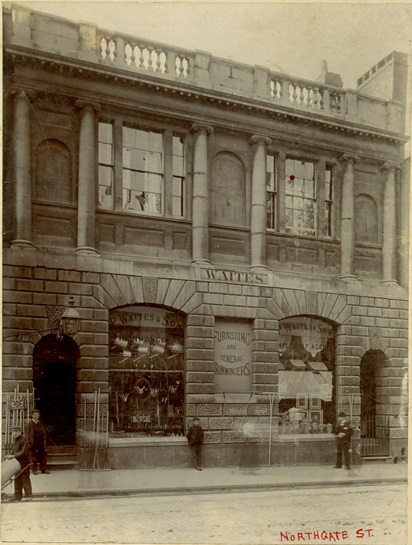 Street view of the Bank of England in Northgate Street, Gloucester