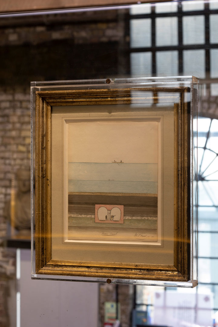 Watercolour by Marc Brunel of the tunnel. Image courtesy of the Brunel Museum